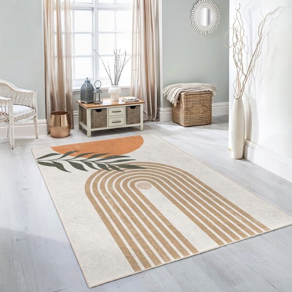 Krémový prateľný koberec 80x150 cm Dot Arch – Mila Home