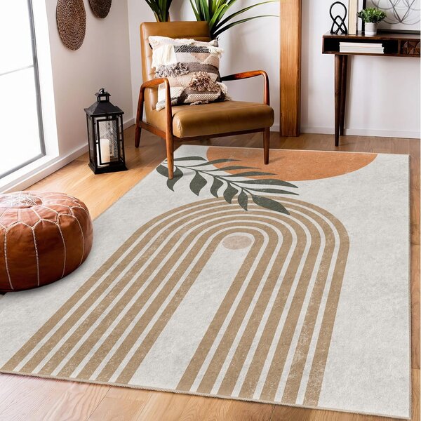 Krémový prateľný koberec 80x150 cm Dot Arch – Mila Home
