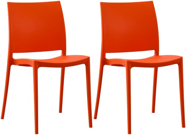 2x Stolička Meton - Oranžová