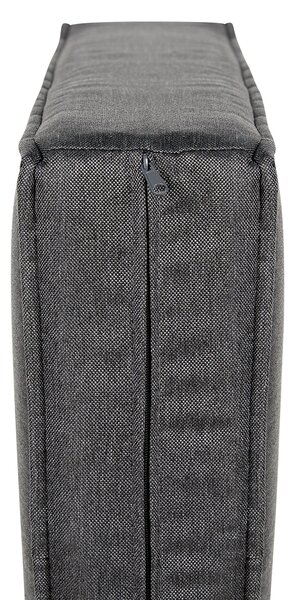 Sada poťahov na záhradné vankúše tmavosivá polyester odolnosť voči UV žiareniu minimalistický štýl záhrada exteriér
