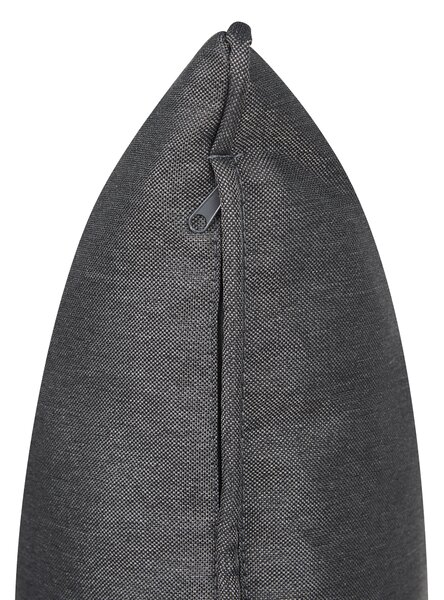 Sada poťahov na záhradné vankúše tmavosivá polyester odolnosť voči UV žiareniu minimalistický štýl záhrada exteriér