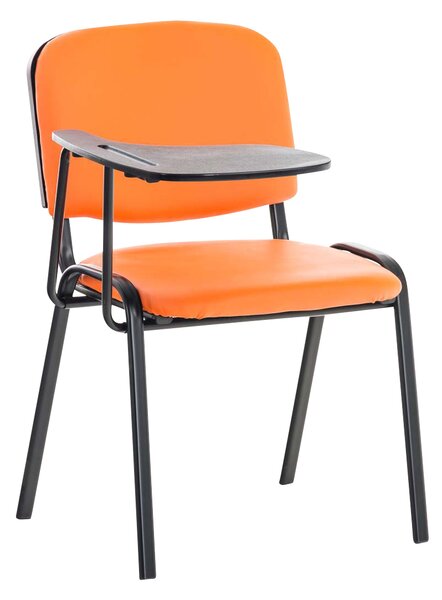 Stolička Ken s skladacím stolíkom koženka - oranžová