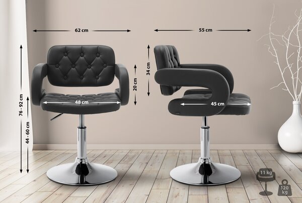 Stolička Dublin lounger - Čierna