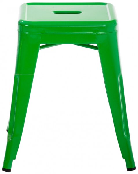 Stohovateľná kovová stolička Arm - Zelená
