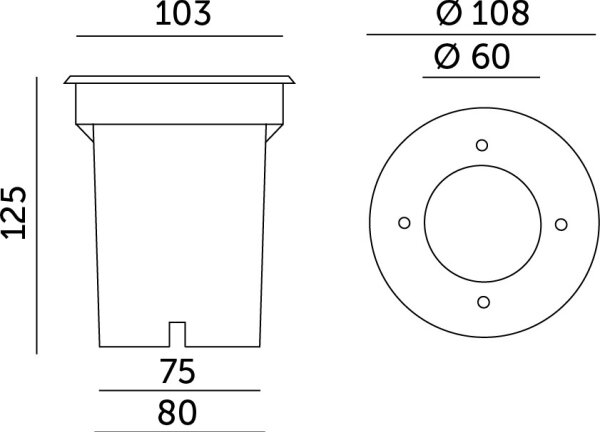 Vonkajšie zápustné svietidlo ENTRADA2 1xGU10/50W/230V IP65