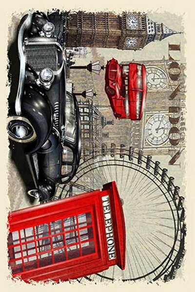 Conceptum Hypnose Koberec London 80x150 cm béžový/červený