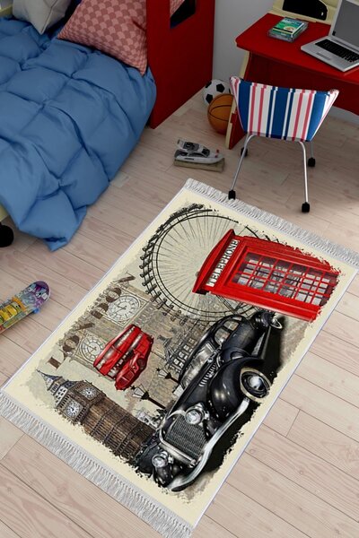 Conceptum Hypnose Koberec London 80x150 cm béžový/červený