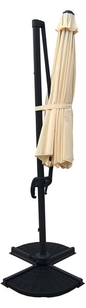 Krémový slnečník 300x300 cm Deluxe – Garden Pleasure