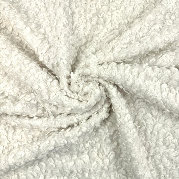 Metráž Kabátovina Curly Boucle - Maslová svetlá