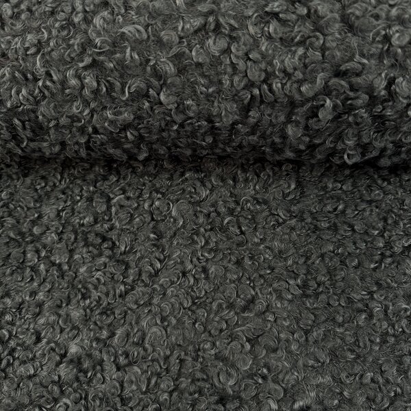 Metráž Kabátovina Curly Boucle - Zelená tmavá