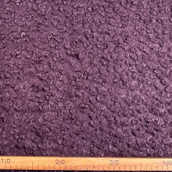 Metráž Kabátovina Curly Boucle - Fialová sivá