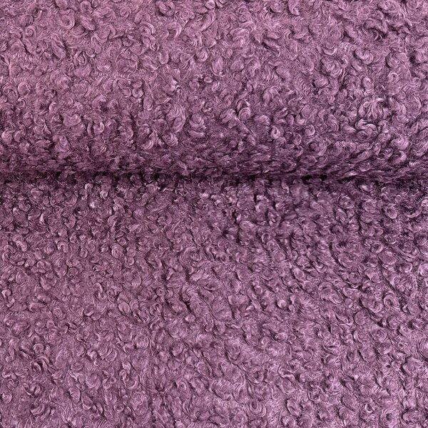 Metráž Kabátovina Curly Boucle - Fialová sivá