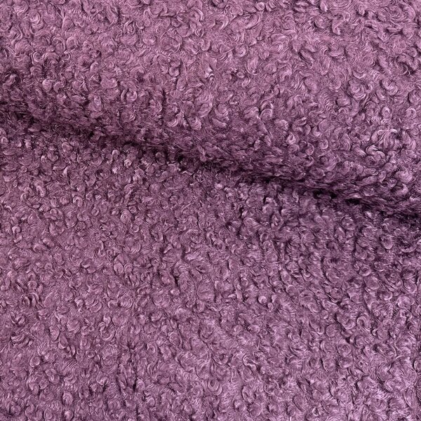 Metráž Kabátovina Curly Boucle - Fialová sivá