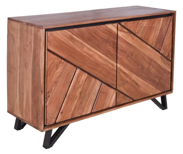 Skrinka z masívu akácie v prírodnej farbe 120x78x40 cm Ambala – Interia Home & Living