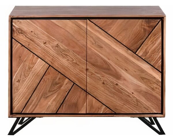 Skrinka z masívu akácie v prírodnej farbe 120x78x40 cm Ambala – Interia Home & Living
