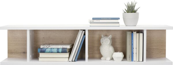 NÁSTENNÁ POLICA, biela, farba duba, 125/28/27 cm Hom`in - Detské izby