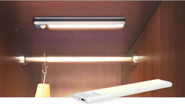 Nedis LCRM01WT - LED Nabíjacie osvetlenie skrine so senzorom LED/1W/1100 mAh 3000K