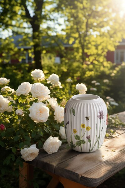Porcelánová váza Hammershøi Wild Flowers 21 cm