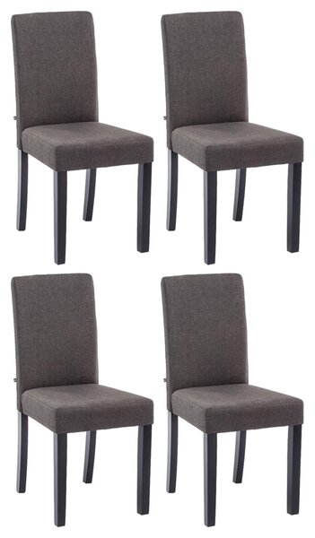 Jedálenská stolička Inn ~ látka, nohy čierne (SET 4 ks) Farba Tmavo sivá