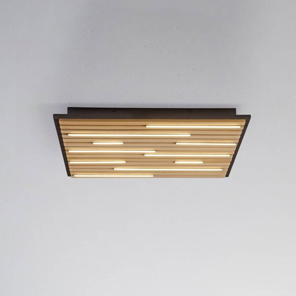Q-Smart-Home Paul Neuhaus Smart LED stropné svietidlo Q-Acoustic wood 62 x cm, Svetlé drevo, Obývacia izba / jedáleň, Drevo, Moderný, Stropné svetlo