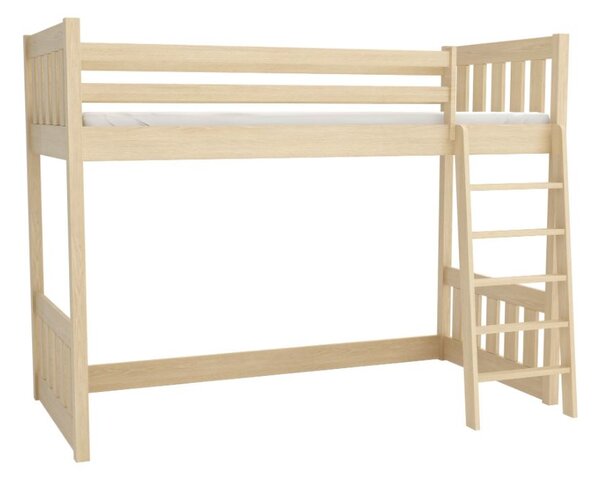 MAXMAX Detská vyvýšená posteľ z masívu borovice ALVIN - 200x80 cm - PRÍRODNÁ BOROVICA