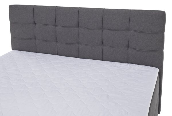 KONDELA Boxspringová posteľ, 140x200, sivá látka, KAMILIA