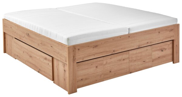 POSTEĽ S ÚLOŽNÝM PRIESTOROM, dub artisan Carryhome - Online Only spálne, Online Only