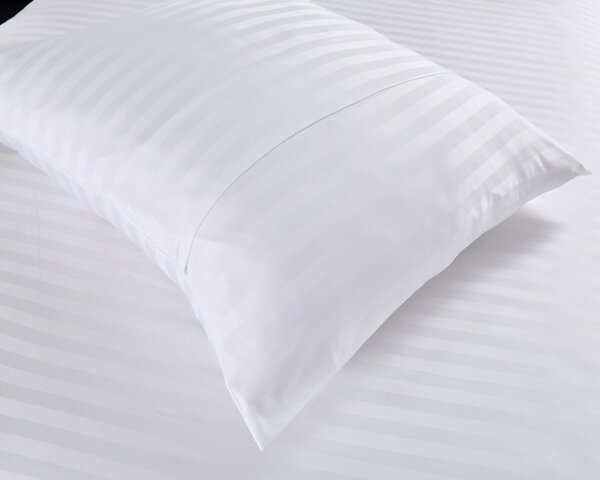 Hotelové obliečky z mikrovlákna JASMINE biele - prúžok 2 cm Rozmer obliečky: 70 x 90 cm | 140 x 220 cm