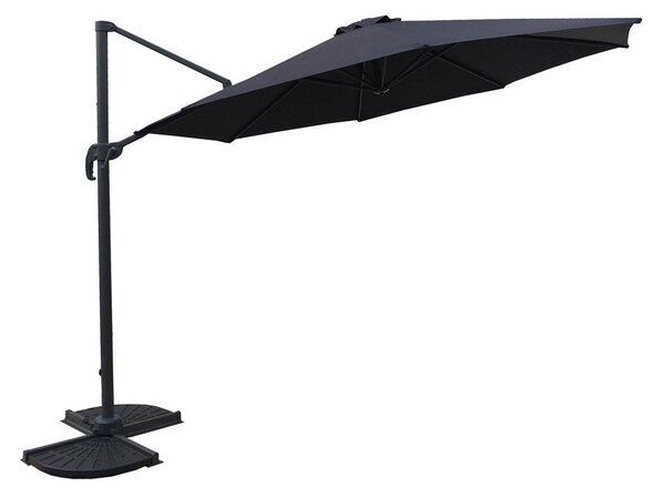 Sivý slnečník 300x300 cm Deluxe – Garden Pleasure