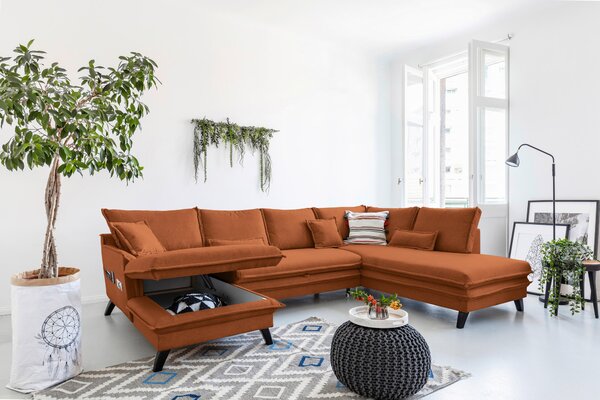 SEDACIA SÚPRAVA, textil, terakotová P & B - Sedačky, Online Only