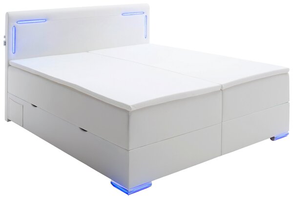BOXSPRINGOVÁ POSTEĽ, 180/200 cm, biela Xora - Postele, Online Only