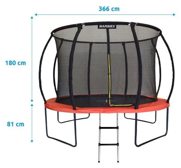 Marimex | Trampolína Marimex Premium 366 cm + vnútorná ochranná sieť + schodíky ZADARMO | 19000112