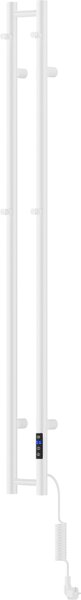 Mexen Pino, elektrické vykurovacie teleso s vešiakmi na uteráky 1405x137 mm, 150 W, biela, W301-1405-137-00-20