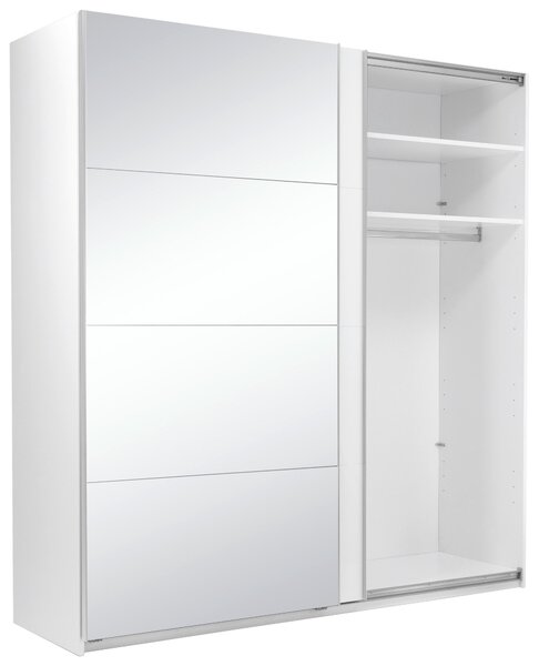 SKRIŇA S POSUVNÝMI DVERAMI, biela, 200/210/62 cm MID.YOU - Skrine, Online Only
