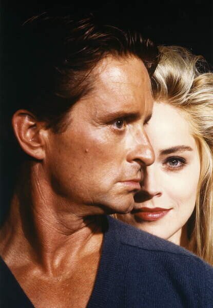 Fotografia Michael Douglas And Sharon Stone, Basic Instinct 1992 Directed By Paul Verhoeven
