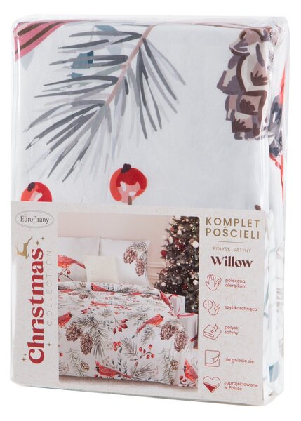 VIANOČNÉ OBLIEČKY Z MIKROVLÁKNA WILLOW 200X220 CM, 2KS 70X80 CM VZOROVANÉ