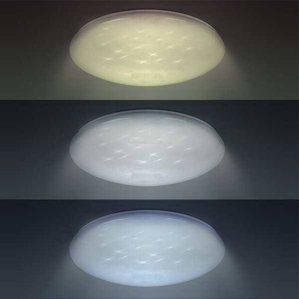 SOLIGHT LED stropné svetlo Star, okrúhle, 24W, 2400lm, diaľkové ovládanie, 37cm