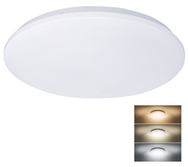 SOLIGHT LED stropné svietidlo Plain 3CCT, 36W, 2520lm, 3000K, 4000K, 6000K, okrúhle, 45cm