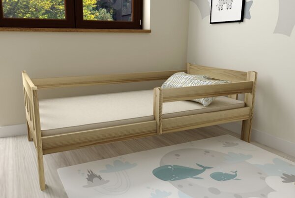 MAXMAX Detská posteľ MAJA z masívu borovice - 200x90 cm - prírodná