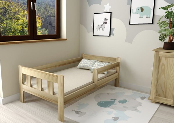 MAXMAX Detská posteľ MAJA z masívu borovice - 200x90 cm - prírodná