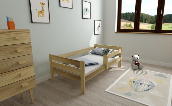 MAXMAX Detská posteľ EDITA z masívu borovice - 200x90 cm - prírodná