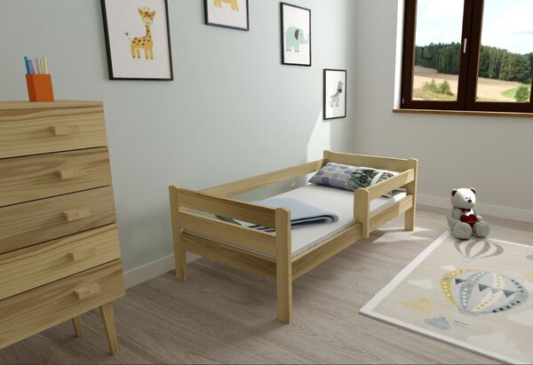 MAXMAX Detská posteľ EDITA z masívu borovice - 200x90 cm - prírodná