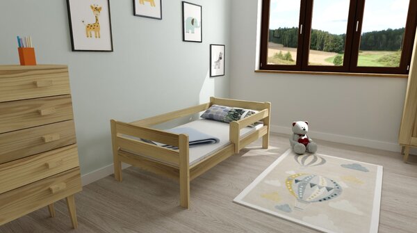 MAXMAX Detská posteľ EDITA z masívu borovice - 200x90 cm - prírodná