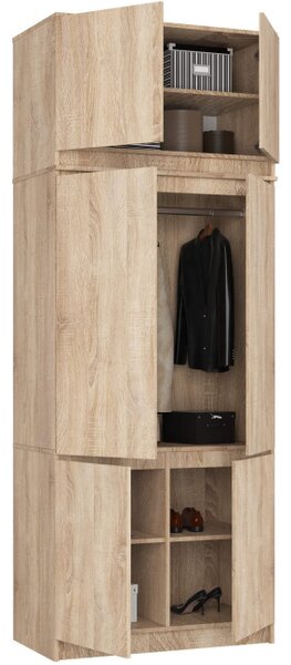 Skriňa s nadstavcom S 90 cm dub sonoma