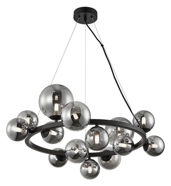 Luster na lanku MILA 14xG9/9W/230V čierna/šedá