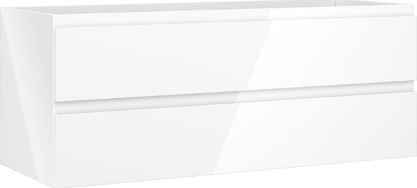 Mexen Orio, kúpeľňová skrinka 120 cm, 2 zásuvky, biela lesklá, 91A10-12047-2-BFF00
