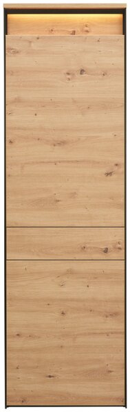 PREDSIEŇOVÁ SKRIŇA, čierna, dub artisan, 60/200/38 cm Voleo - Skrine do chodby