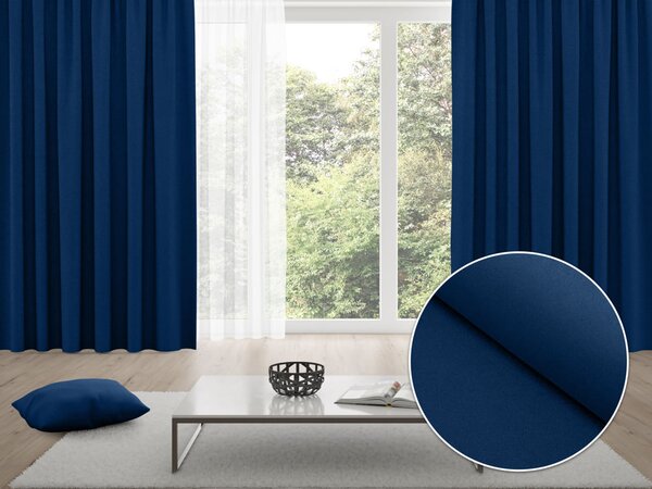 Biante Zatemňovací záves Blackout BKU-117 Námornícky modrý - šírka 140 cm 140x160 cm