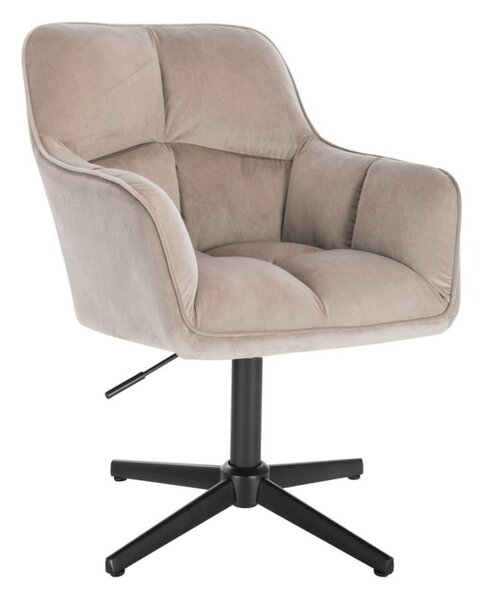 LuxuryForm DESIGN Kreslo AMALFI VELUR na čiernom kríži - latte
