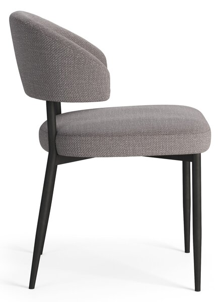 IRIS Svetlosivá Taupe (látka Basel 34) - MODERNÁ ČALÚNENÁ STOLIČKA DO OBÝVAČKY/JEDÁLNE LOFT